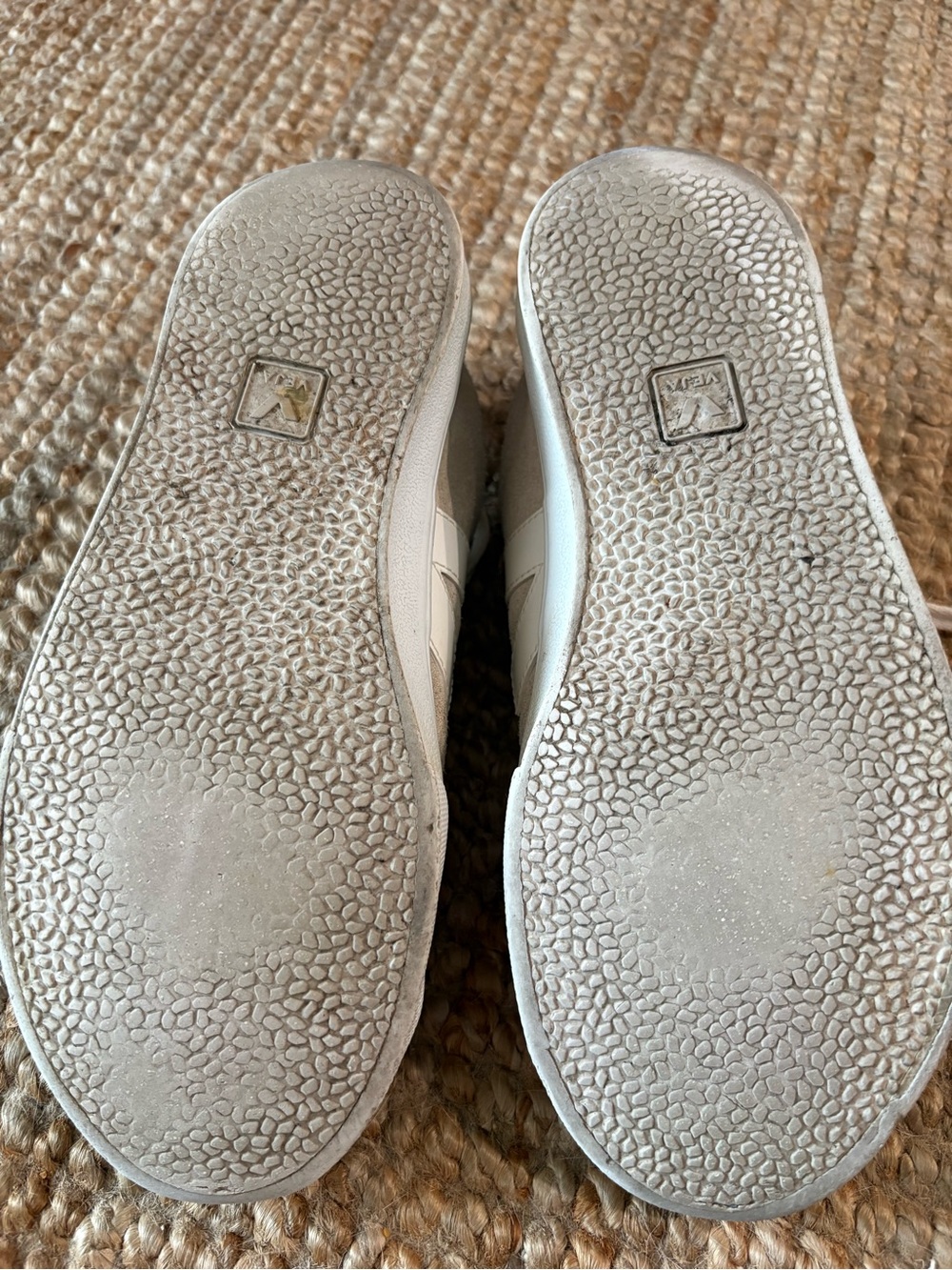 Veja Woman Suede Low-Top Sneakers in Light Tan - Picture 5 of 6
